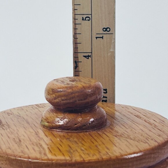 Handmade Hand Turned Wooden 3.5" Bowl,Trinket Box With Lid Fetl Bottom - Picture 7 of 9